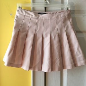 Pink Pleated Miniskirt